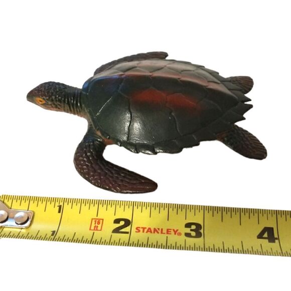 Realistic Sea Turtle Figure Diorama Shadow Box Cake Topper Aquatic Plastic Toy - Picture 2 of 16